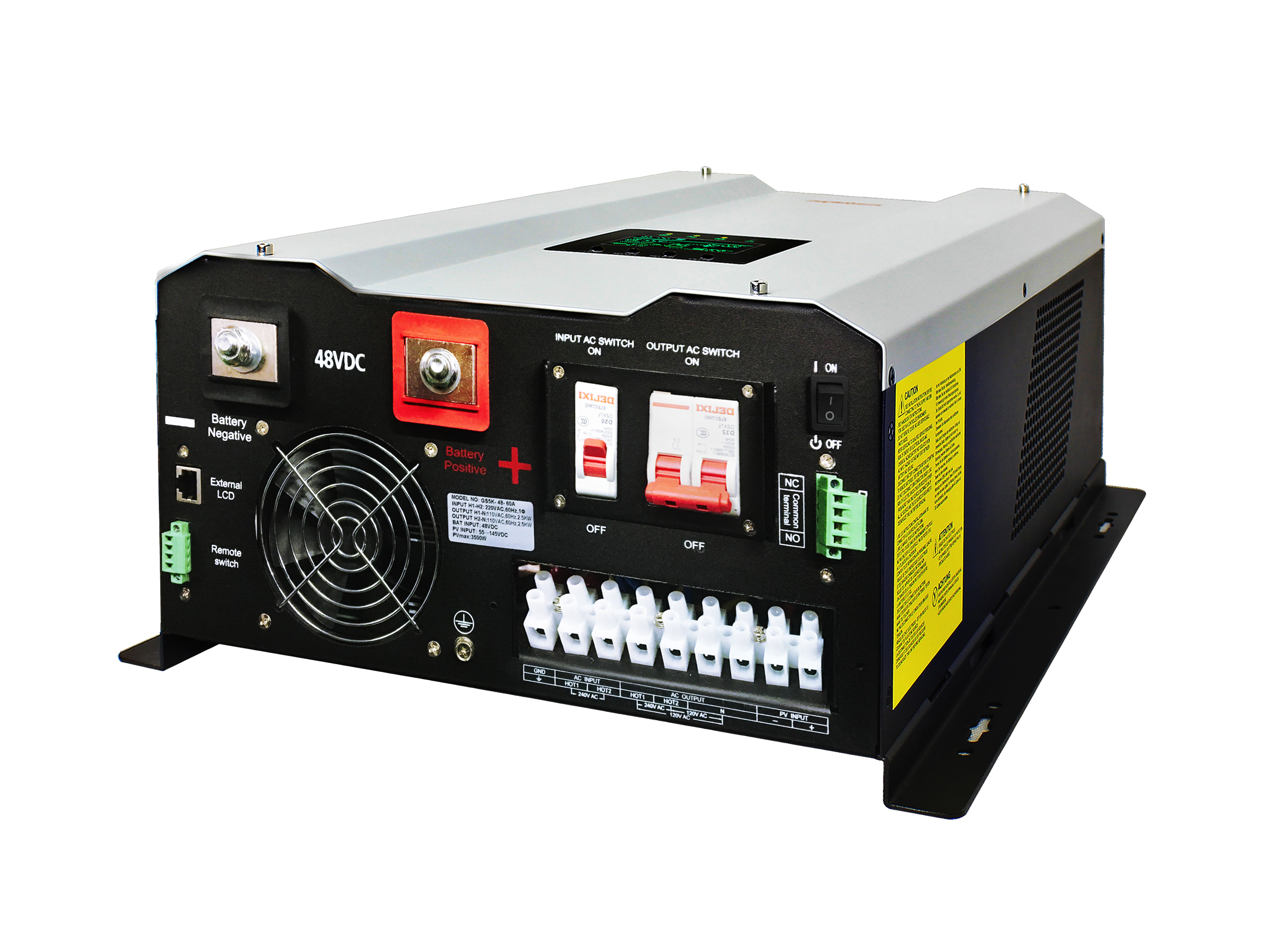 Versione USA 110V 12kw Inverter di carica solare Split Phase Off Grid Inverter ibrido costruito in MPPT