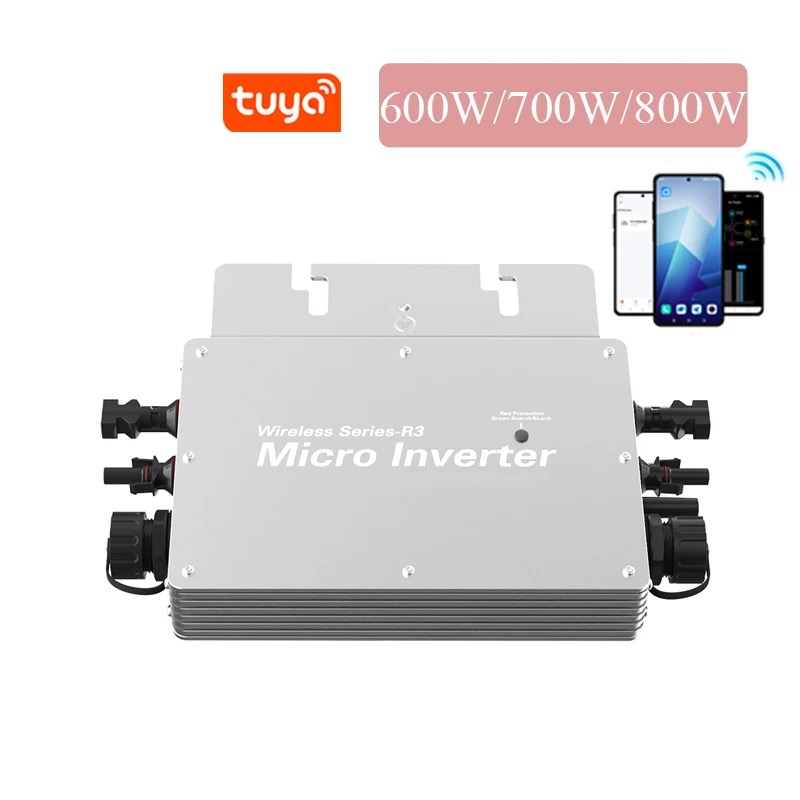 Micro inverter solari da 600 W inverter solari MPPT su micro inverter di rete con Tuya WIFI vita intelligente per sistema domestico solare 700 W 800 W 