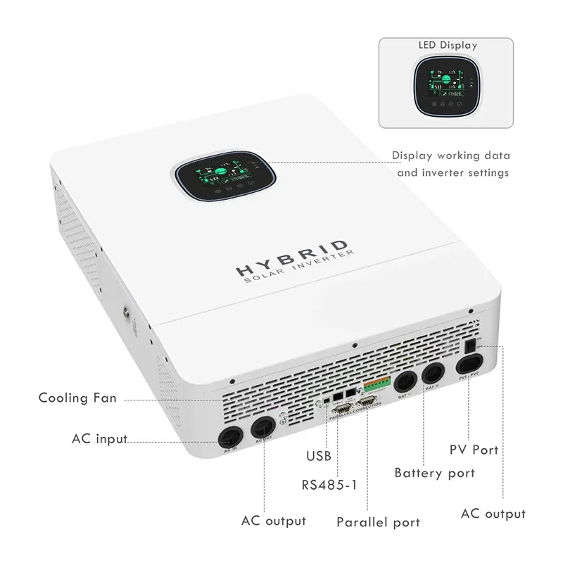 Prezzo economico Versione USA Inverter solare ibrido 120V/240V Fase divisa 8KW 10KW